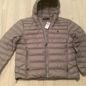 Brand New Polo laurenmenn down puffer water repellent packable jacket